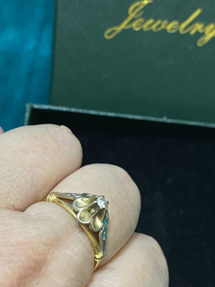 Золотые серьги с бриллиантами. Союз 750.