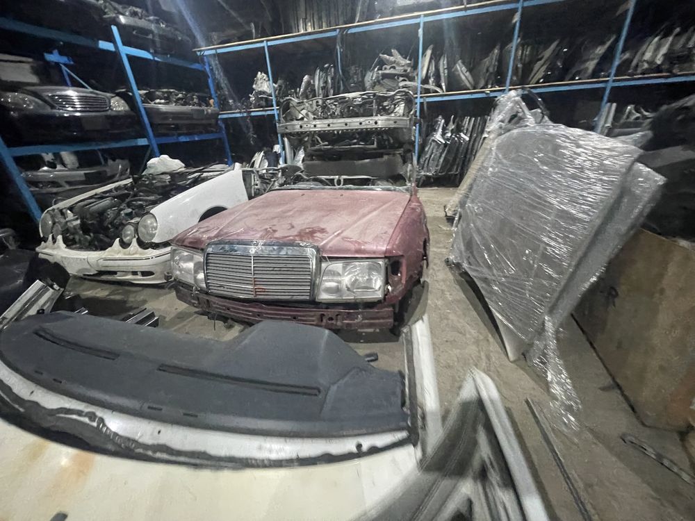W124 авторазбор ешка двигатель акпп бу запчасть капот крыло фары бампе