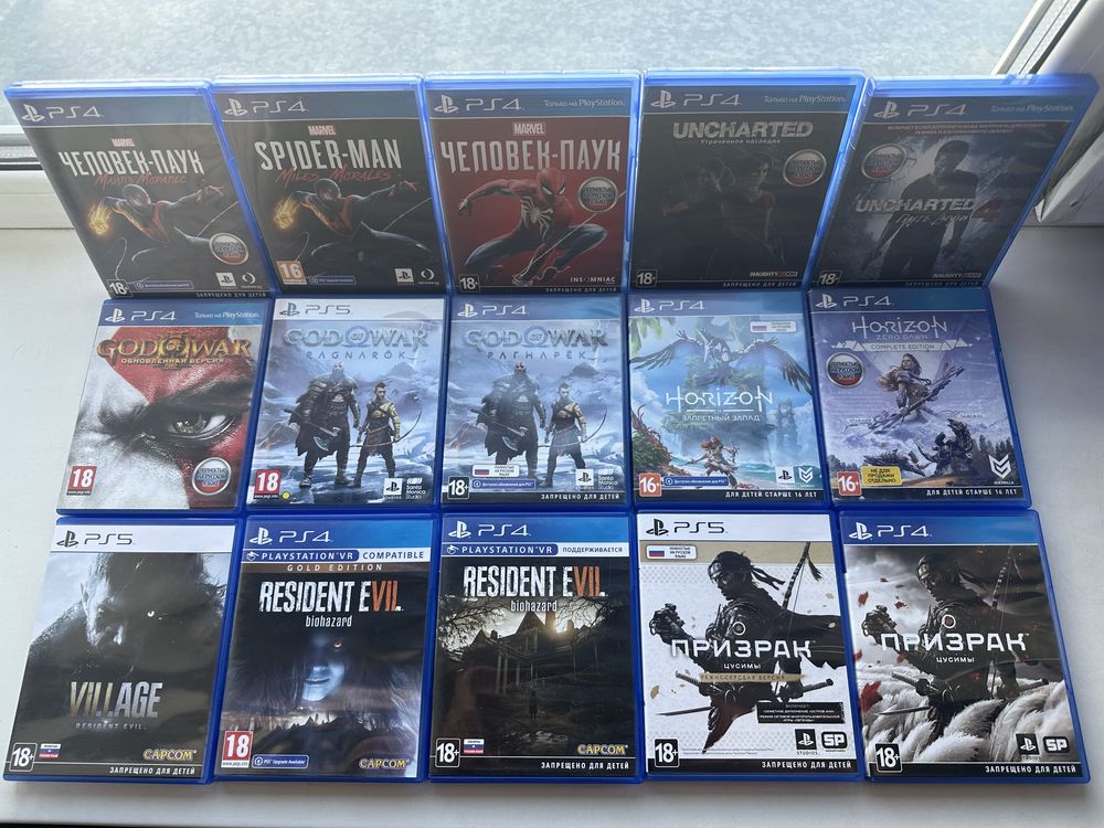 Sony playstation 4,5 fc 25 ufc 5 человек паук gta 5 god of war mafia 3