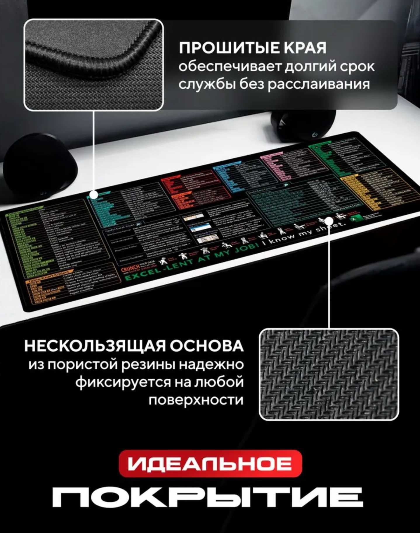 Коврик для компьютерной мыши (размер 90 см на 40 см)