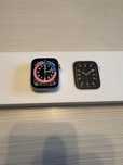 Apple Watch Series 6 (44mm, GPS) Space Gray + белый силиконовй ремешок