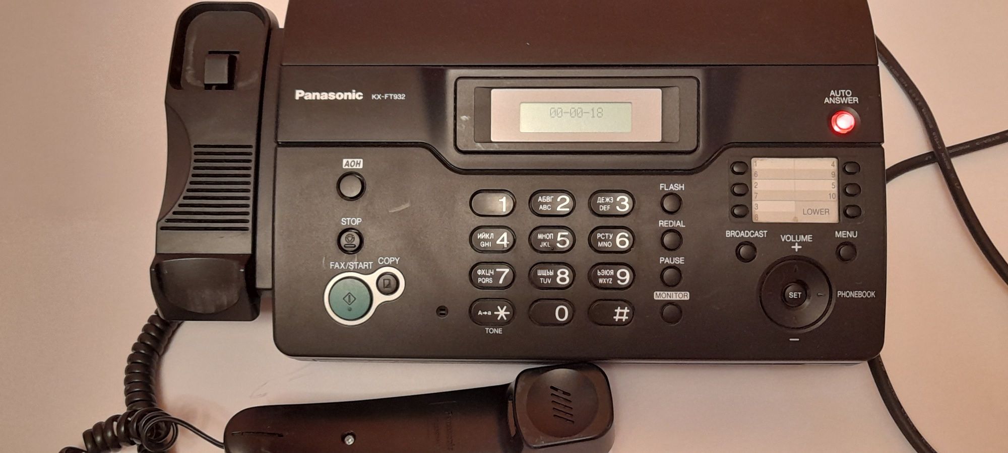 Продам телефон-факс Panasonic. В очень хорошем состоянии. За 7000-тг.