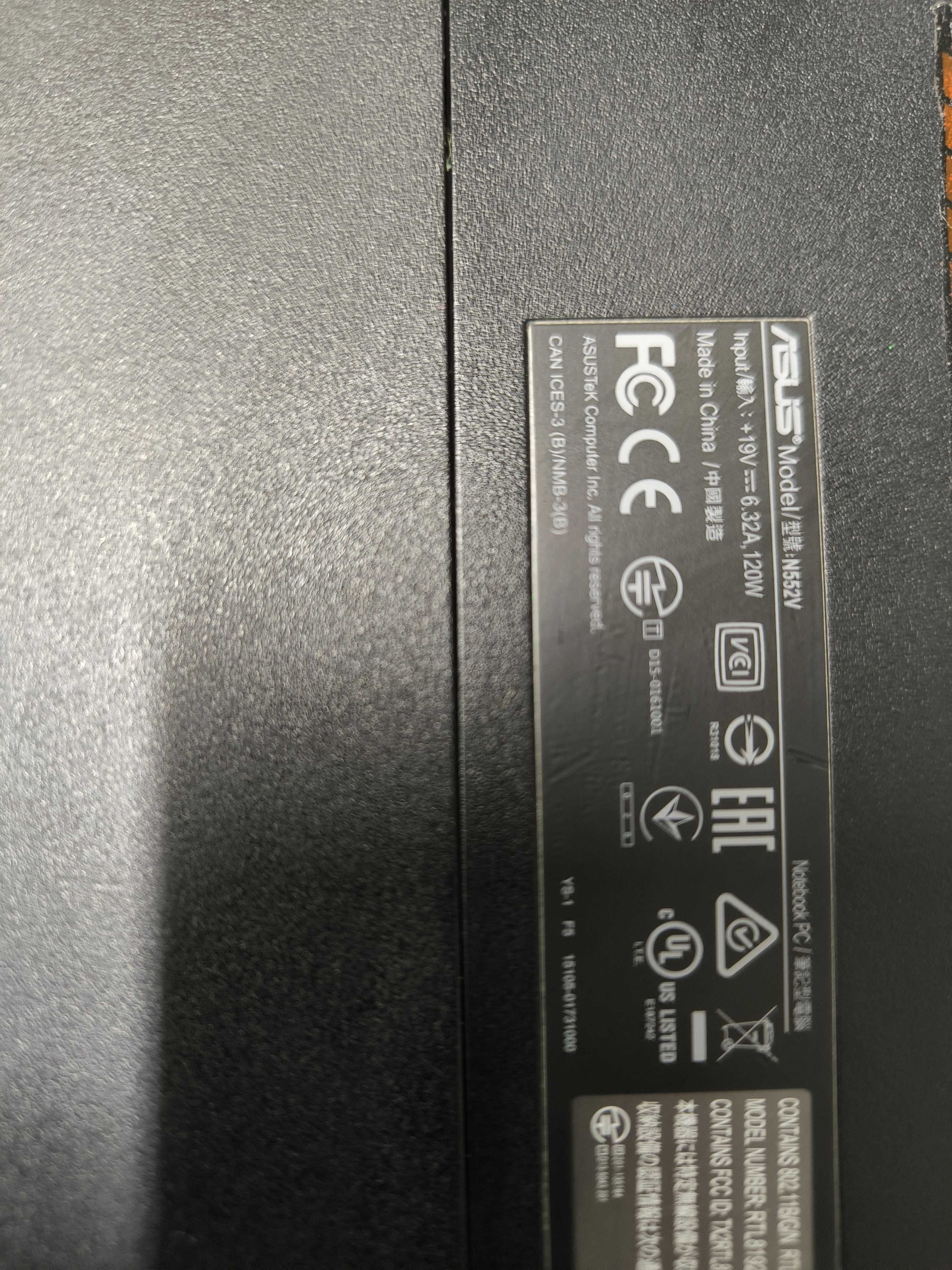 Модель: Asus N552V Intel i5-6300HQ (4/4 ядер, до 3.20GHz) готов к бою.