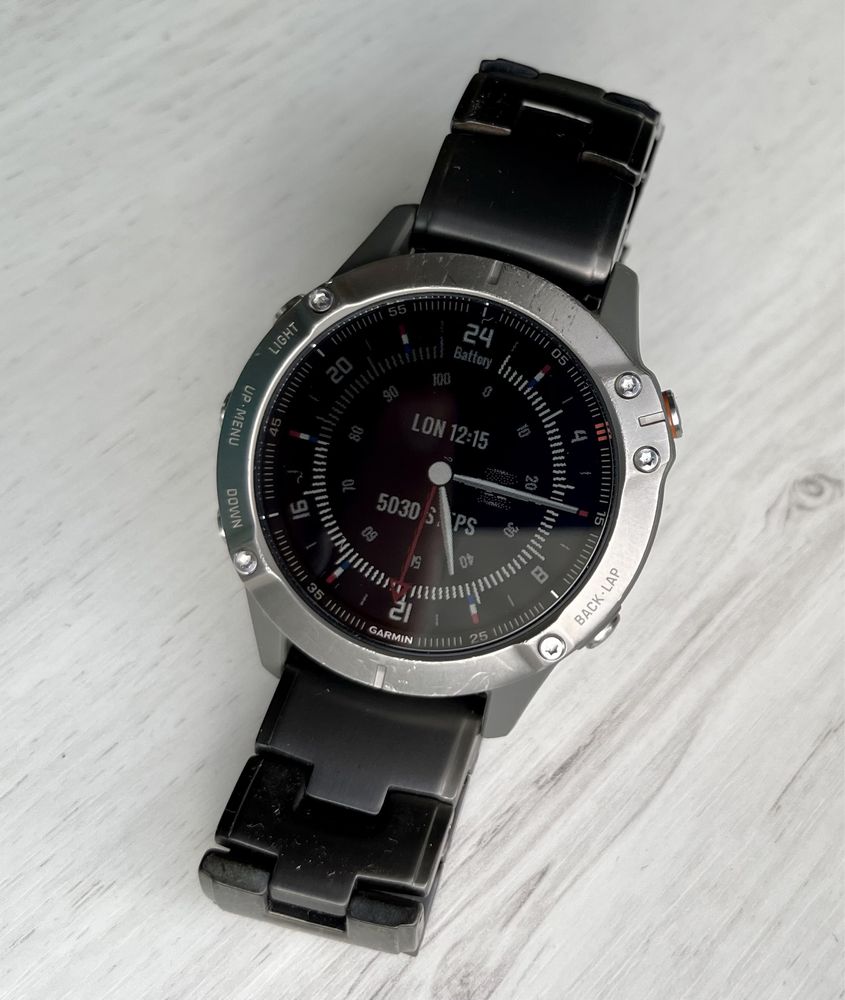 Garmin Fenix 6 Sapphire Titan с титановым браслетом