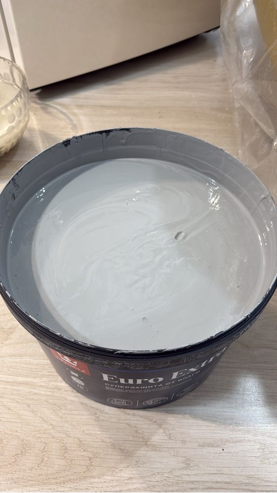 Краска Тиккурила м498 Tikkurila   Серый цвет.  9 л и 2,7 л.