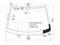 Стекло лобовое OPEL ASTRA G 3/4/5D 98-04/CHEVROLET VIVA 4D 04-08 Opel