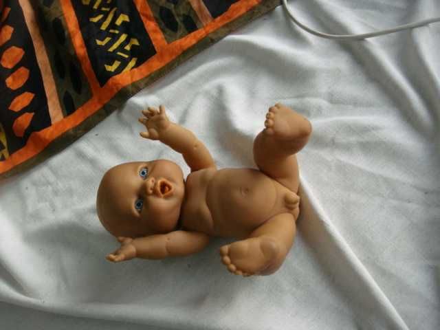 Кукла игрушка мальчик с как живыми светящимися глазами 40 см