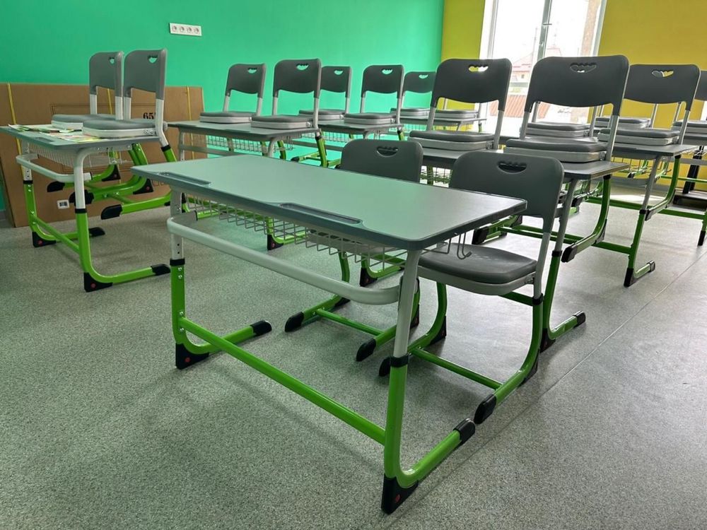 Школьные парты двухместные с доставкой по Алматы и Казахстану
