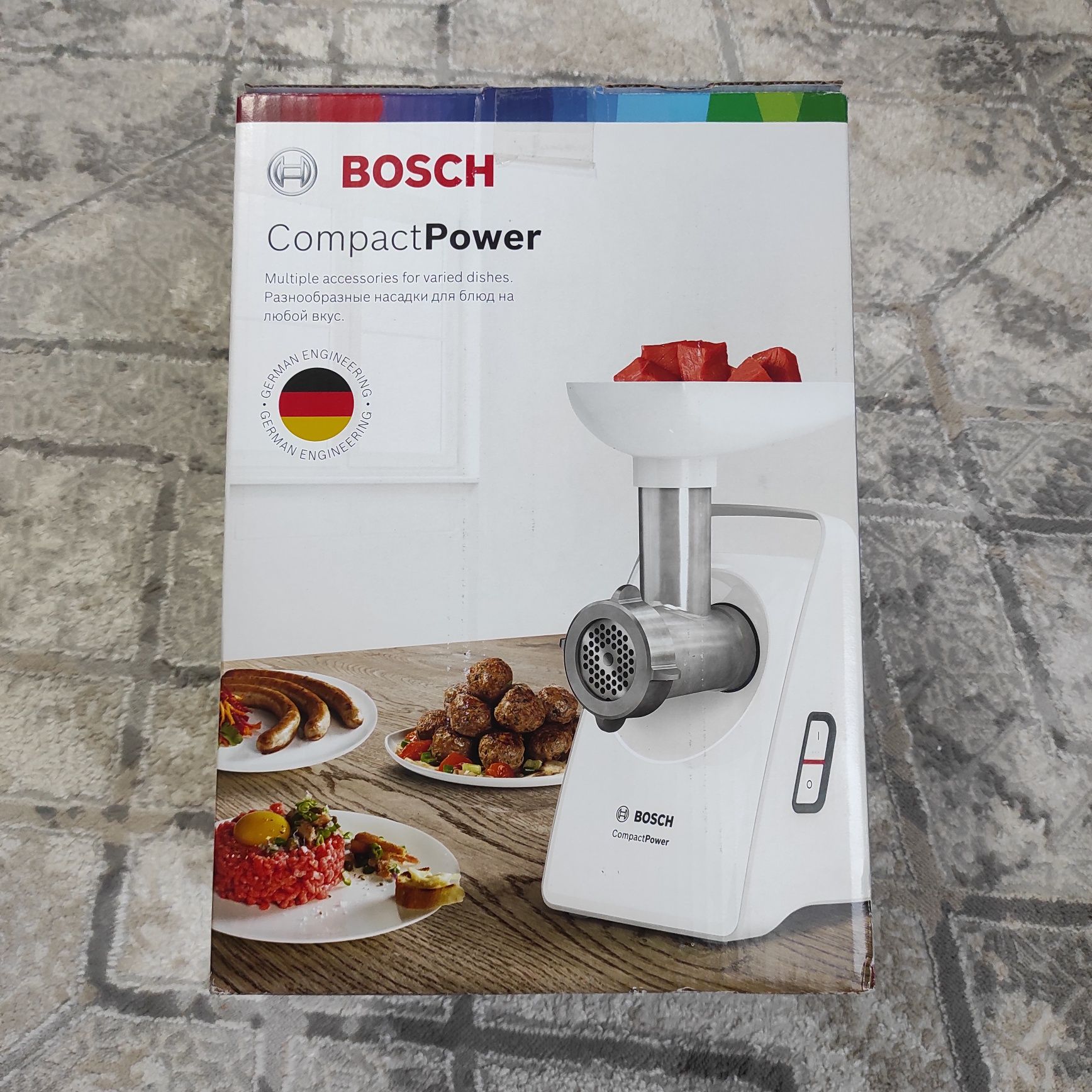 НОВЫЙ, ЗАПЕЧАТАННЫЙ Мясорубка CompactPower Bosch MFW3540W