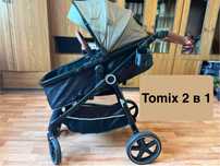 Детская коляска Tomix 2 в 1 (люлька + прогулочный блок)