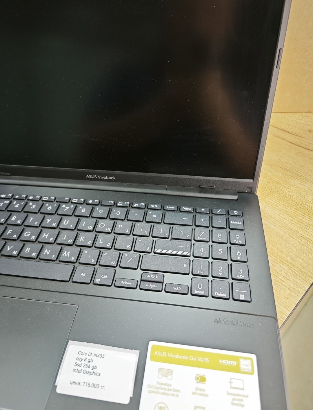 Asus VivoBook Go 15 | Core i3 | ОЗУ 8гб | SSD 256гб
