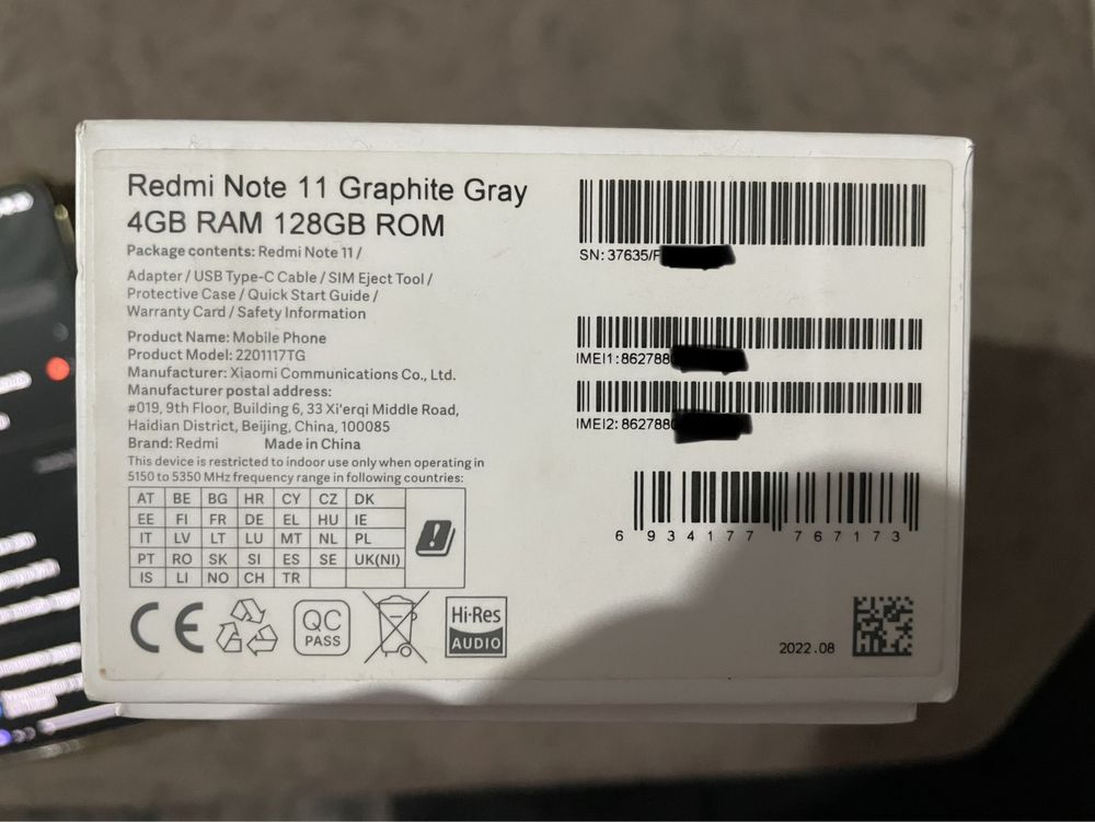 Xiaomi Redmi Note 11 128gb