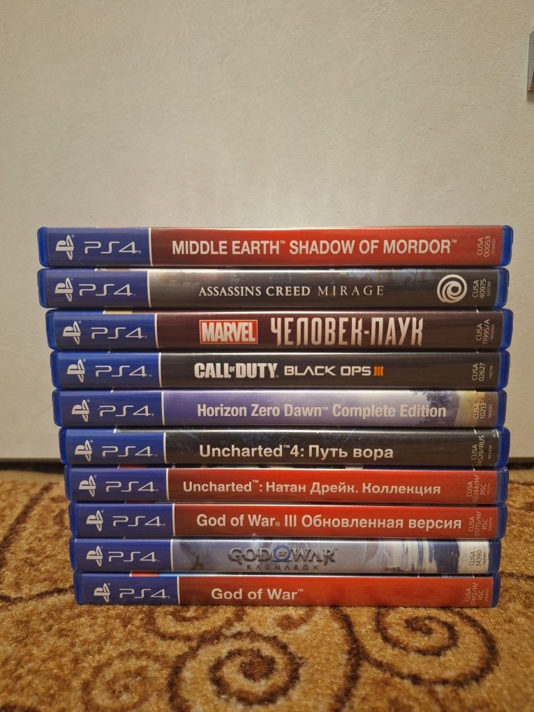 Продам видеоигры на дисках для playstation 4 в отличном состоянии