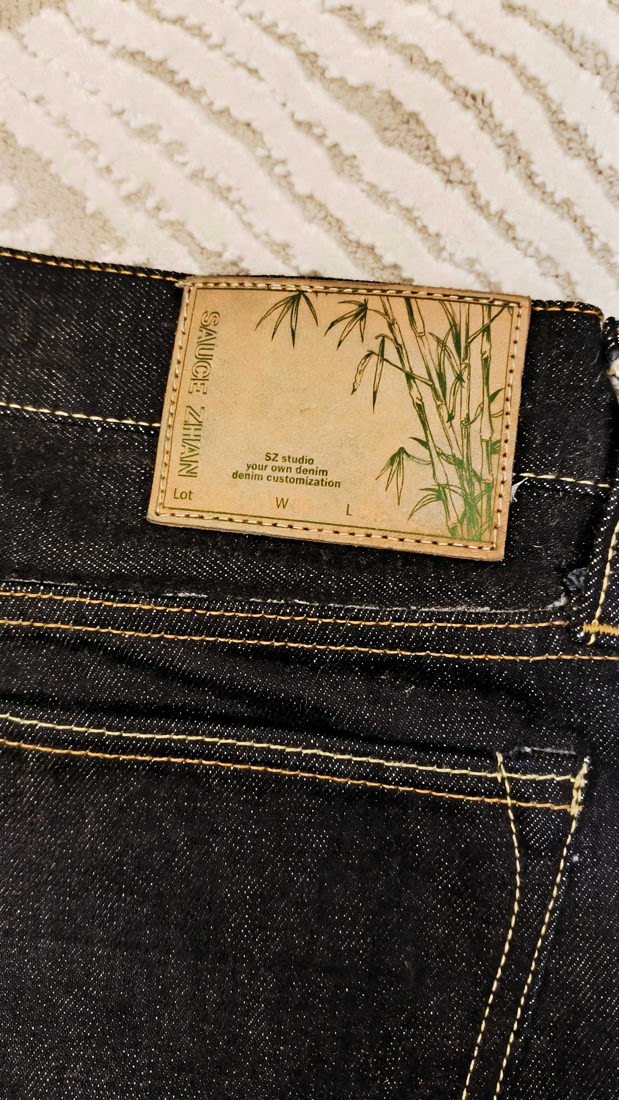 Джинсы Sauce Zhan из сырого денима селвидж  selvedge denim