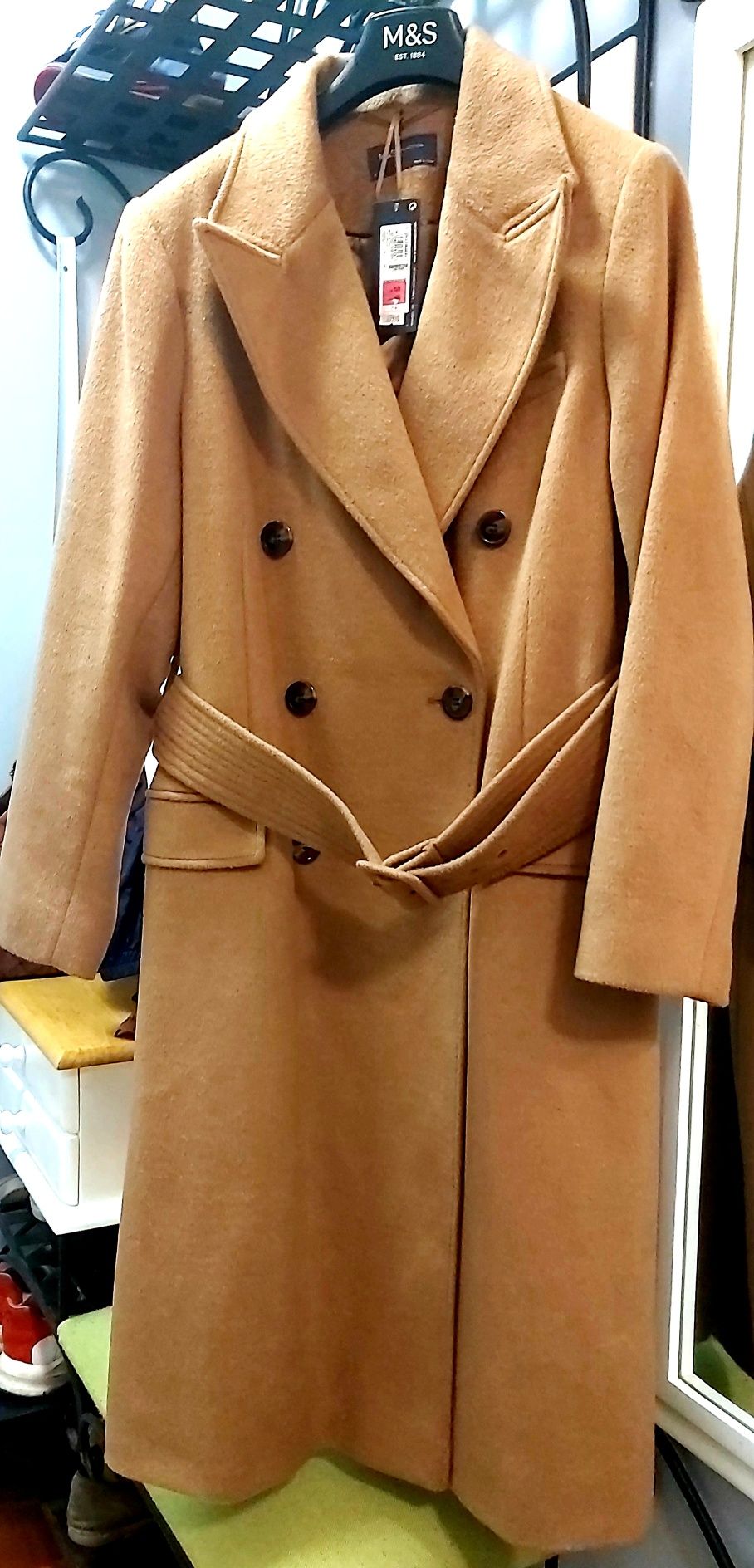 Женское Шерстяное Пальто Marks&Spencer 52р