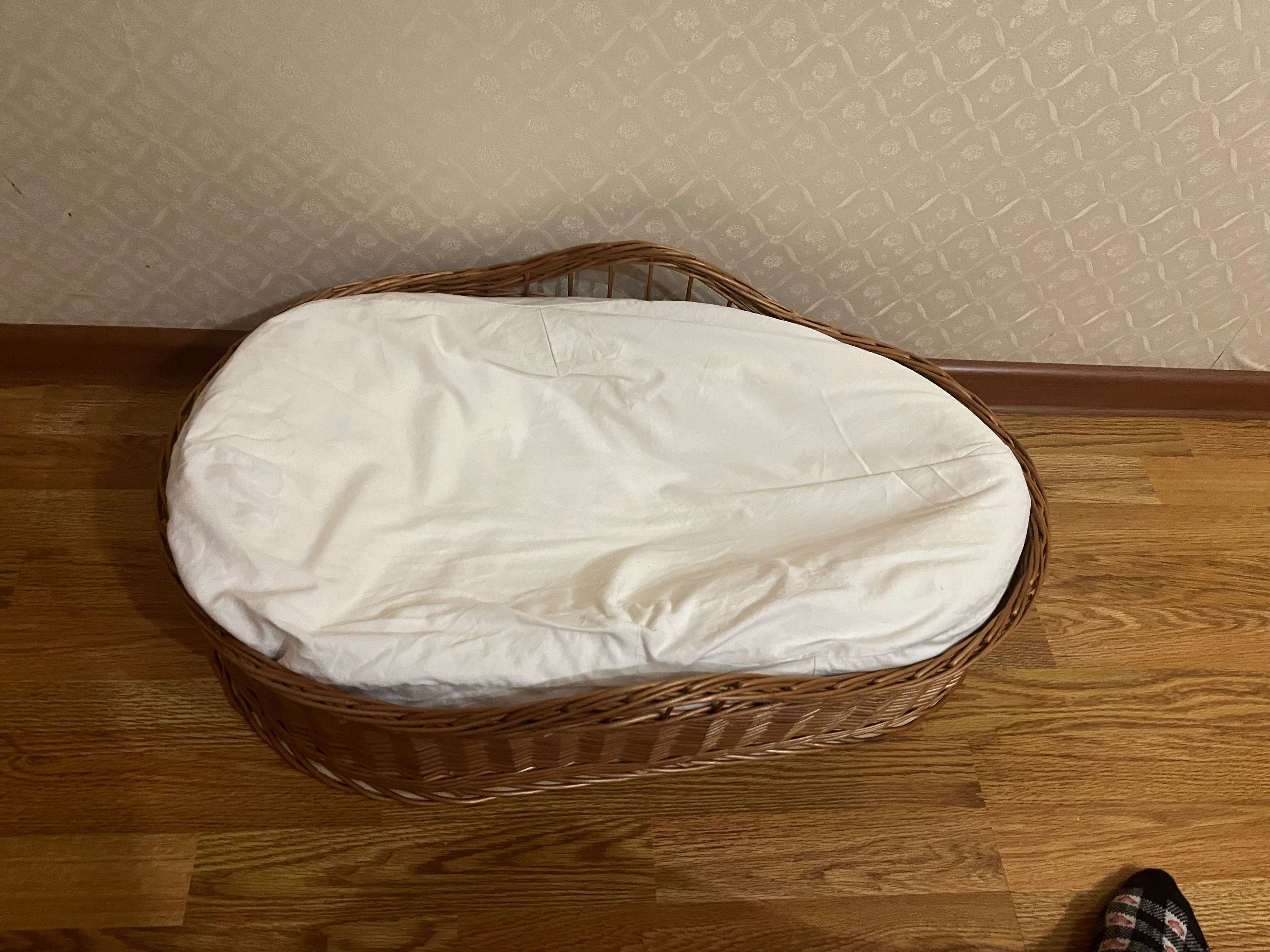 Детский кокон для новорожденных, деревянная корзинка
