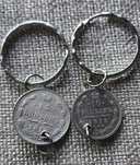 Брелки из царских серебряных монет: 15 копеек 1916 и 10 копеек 1913 г.