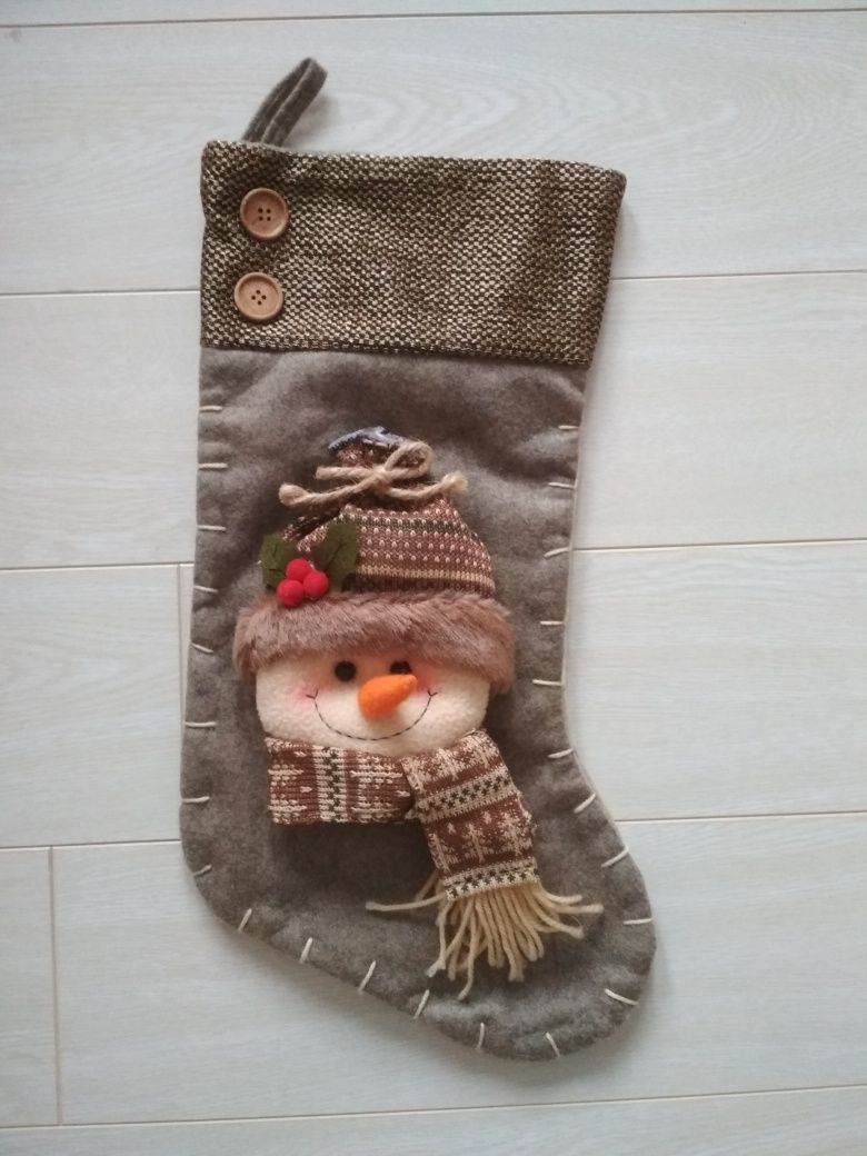 Новогодний носок. Для подарков и декора