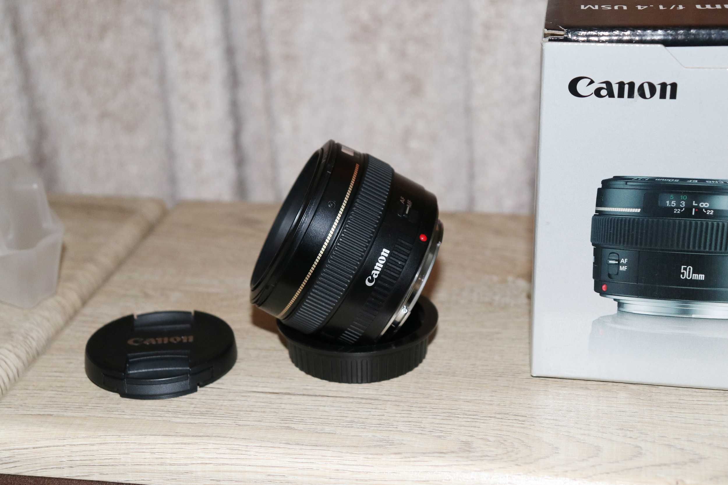 Объектив Canon 50mm 1.4. В коробке. Новый. Портретник