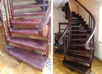 Покраска и реставрация деревянных лестниц — Алматы