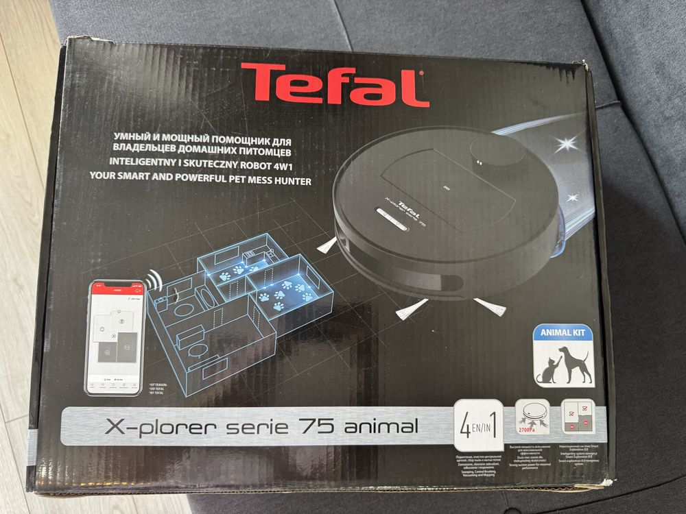 Продам робот пылесос tefal x-plorer serie 75 animal