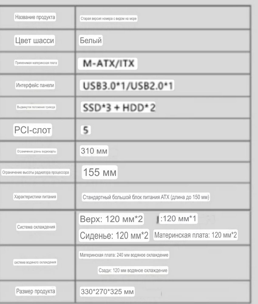 Корпус для пк Аквариум + венты