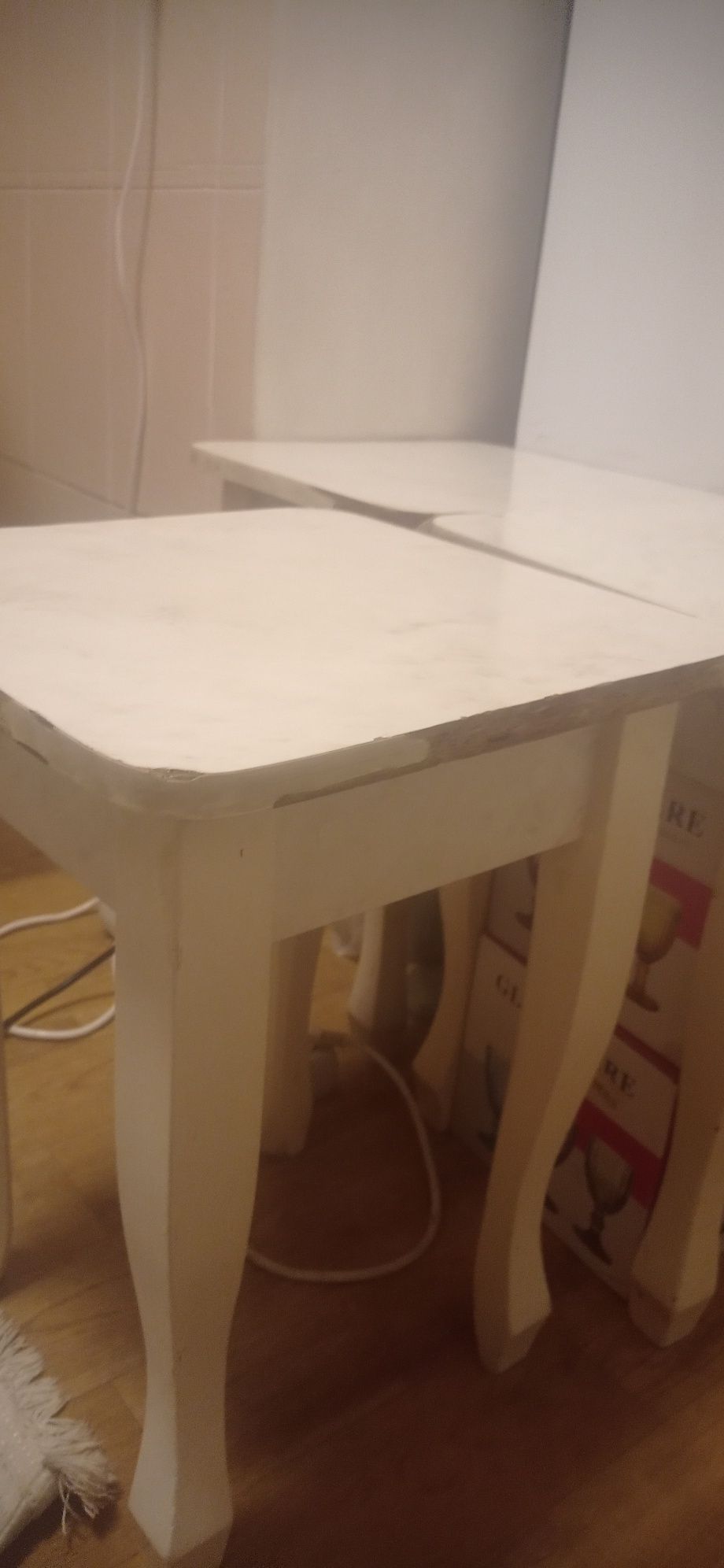 Белые деревянные табуретки 3 шт 45×33