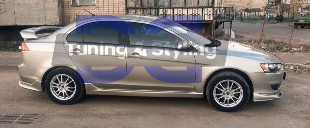 Губа на бампер Пороги Митсубиси Лансер 10