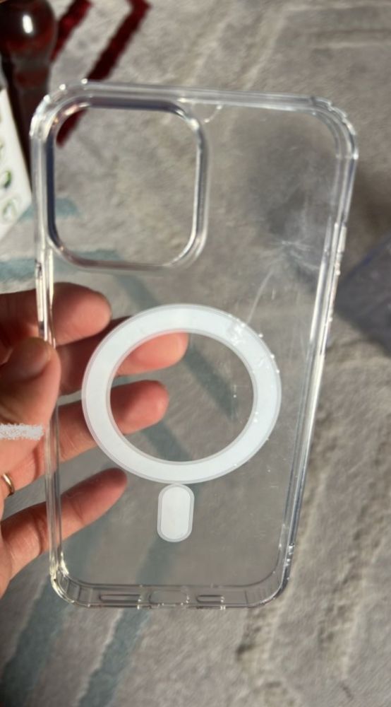 Прозрачный чехол с magsafe для айфона 13 про макс
