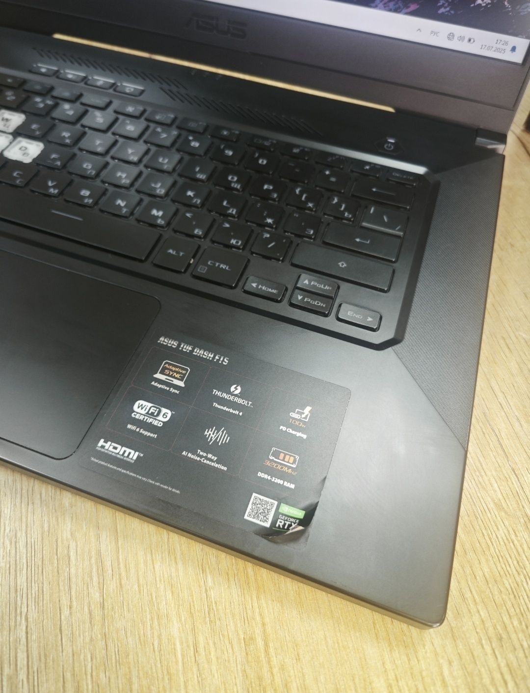 Ноутбук Asus TUF Dash | RTX 3050 Ti | Core i5 | F15 Игровой