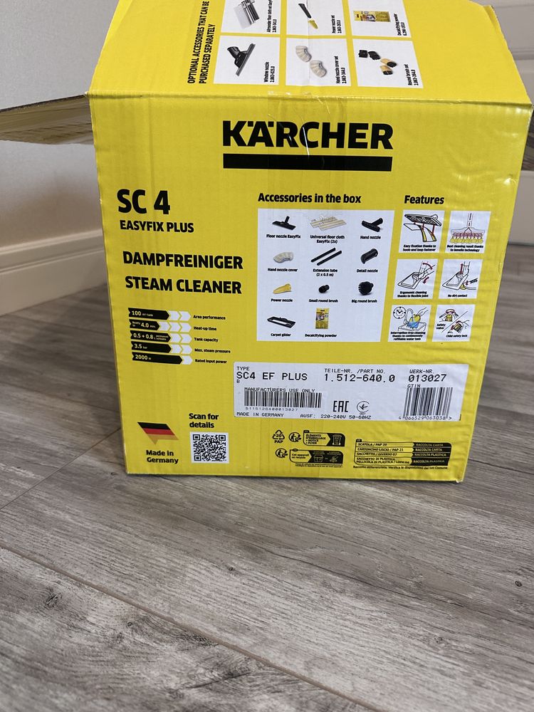 Пароочиститель  KARCHER SC4 EasyFix Plus