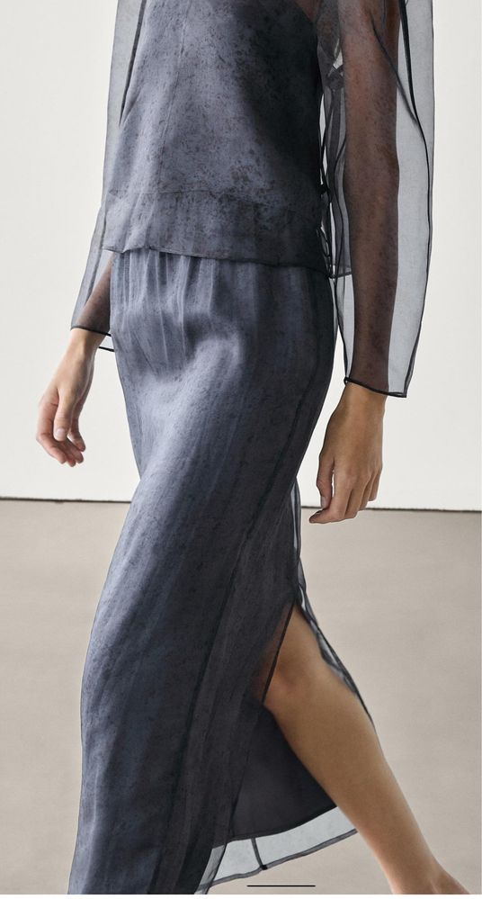 Юбка НОВАЯ, Massimo Dutti, шелковая, рр S