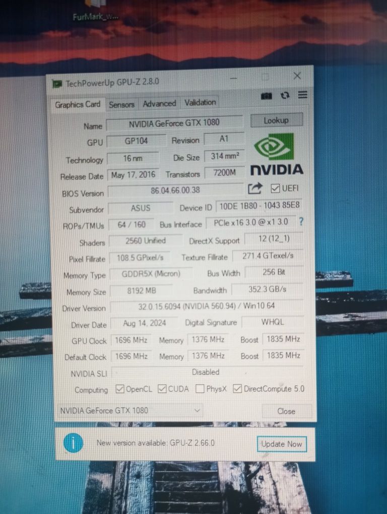 Видеокарта Asus GeForce GTX 1080 ROG Strix 8Gb 256bit GDDR5X (ROG-STRI