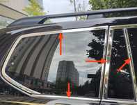 Lexus gx 470 хром на стекла на двери и форточки gx 470 хром вставки