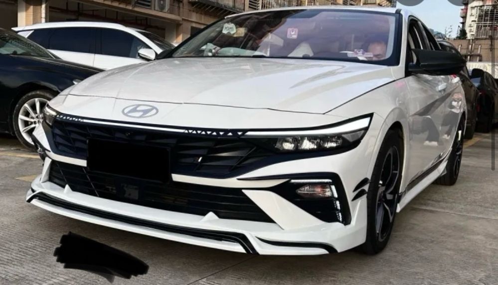 Губа на бампер Elantra CN7 рестайлинг