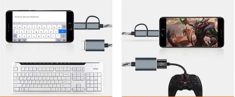 OTG-Кабель для сот телефона (USB+Micro+Type-c)