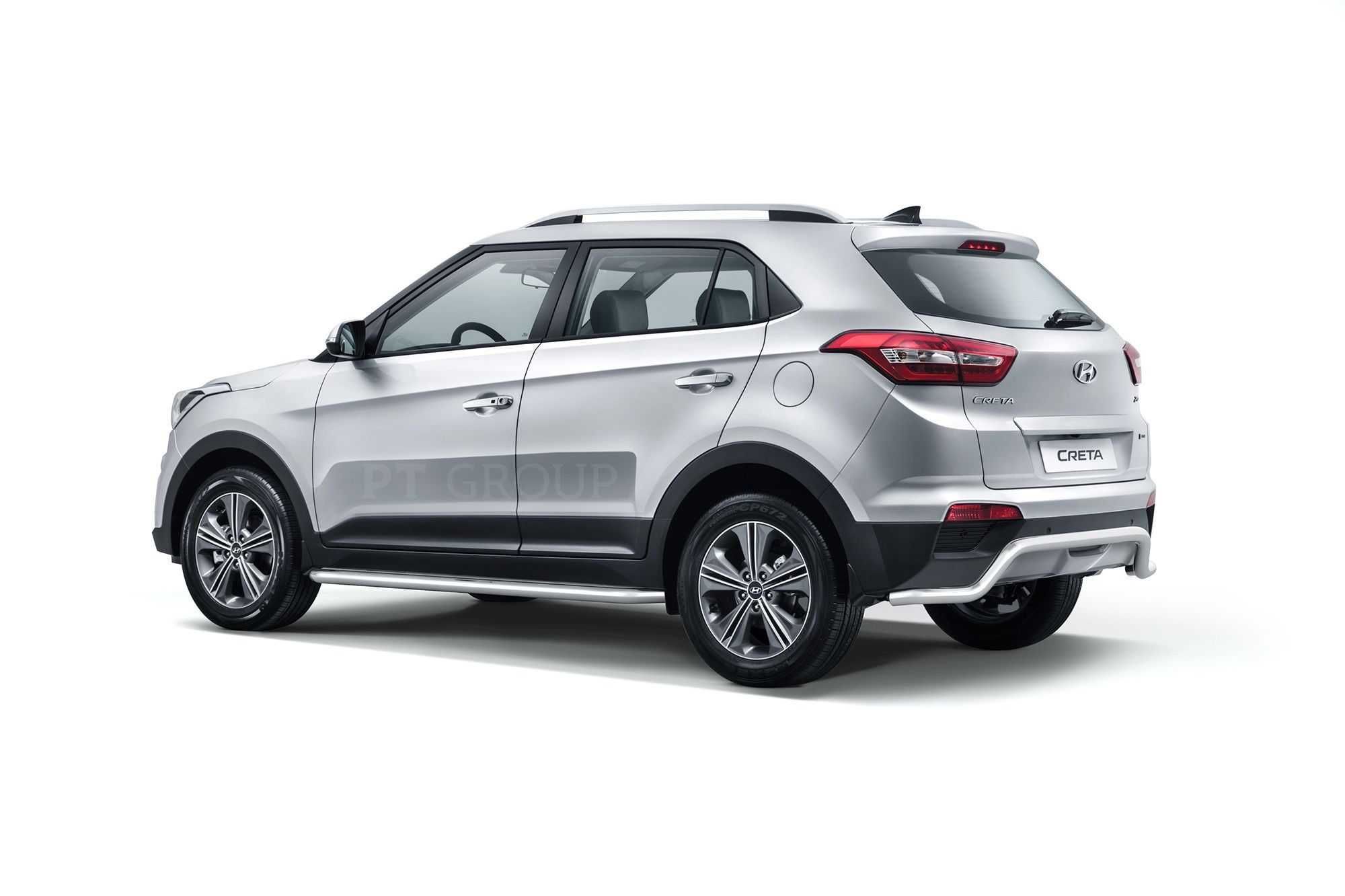 Защита порогов с алюм. площадкой для HYUNDAI Creta от 2016 до 2020 г.в