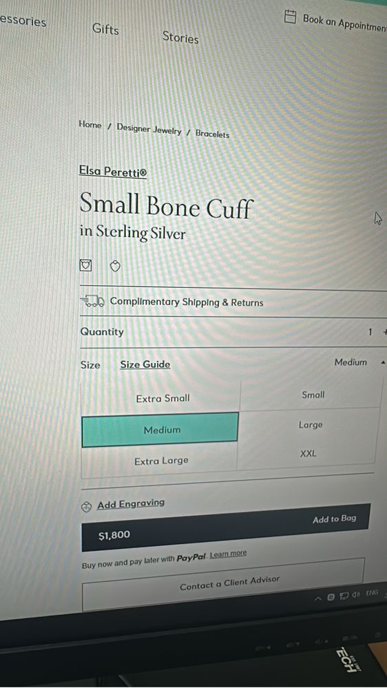 Tiffany bone cuff браслет из серебра 925