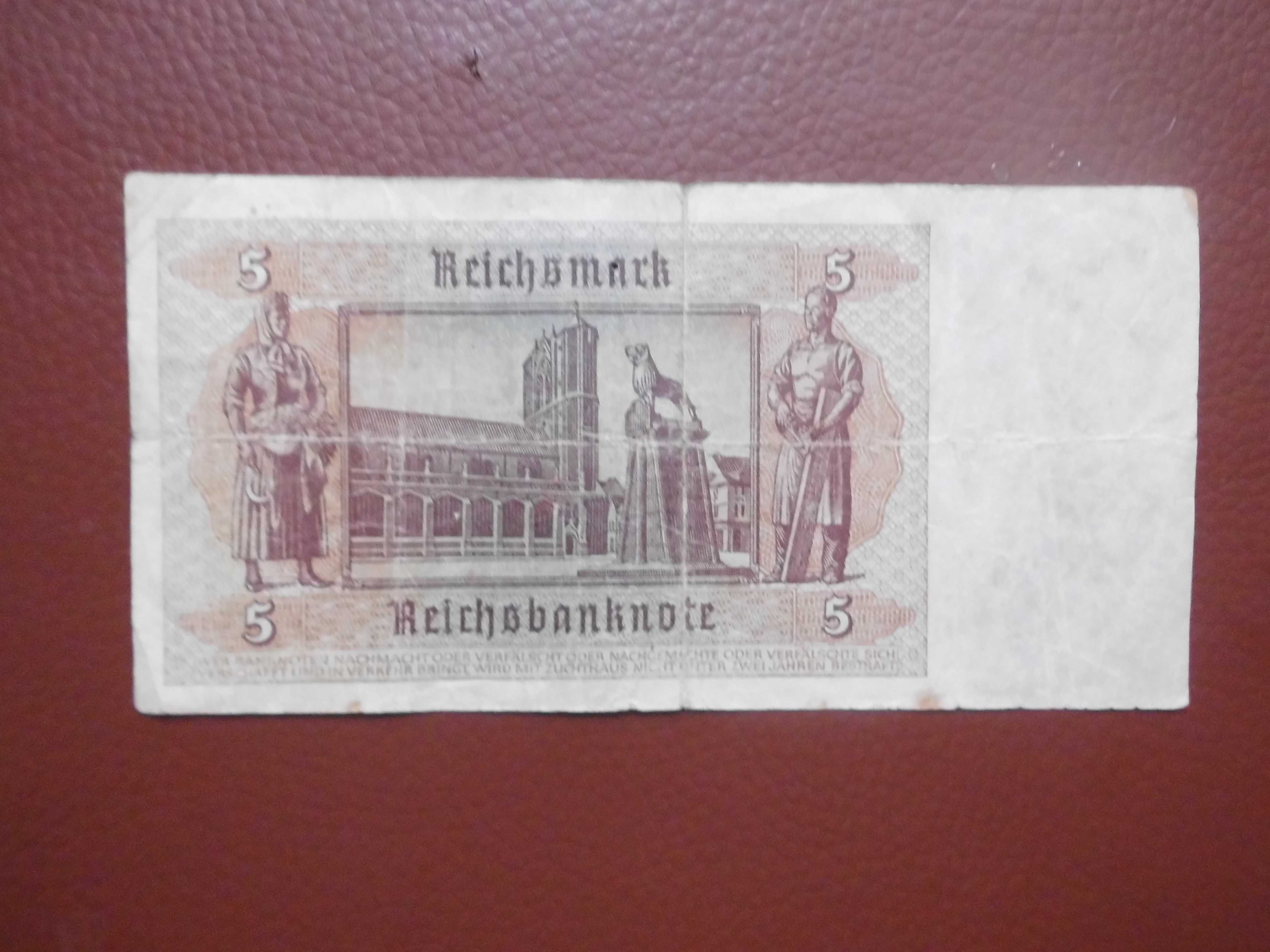 Германия 5 рейхсмарок 1942 (Третий Рейх) 1 шт 3500