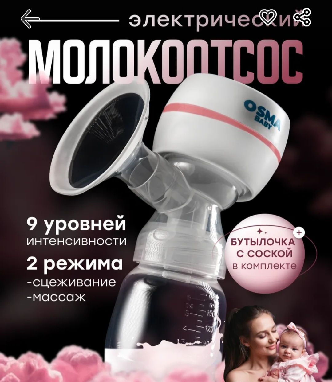 Молокоотсос электрический новый