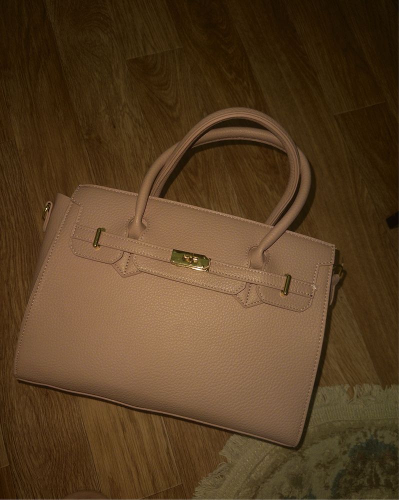 Сумка hermes розовая