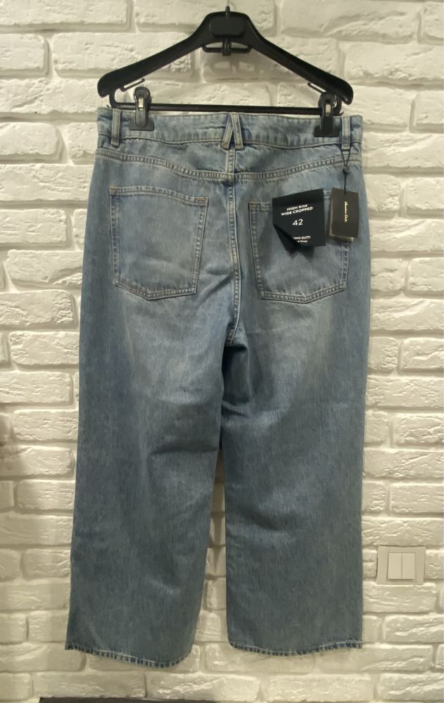 Джинсы 7/8 широкие Massimo Dutti размер 42