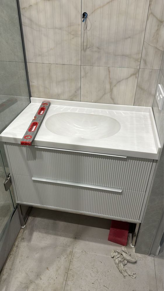 Изготовление столешниц из искусственного камня для санузлов и кухонь
