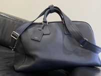 LOUIS VUITTON Grey Taiga Leather Neo Kendall Travel Bag
