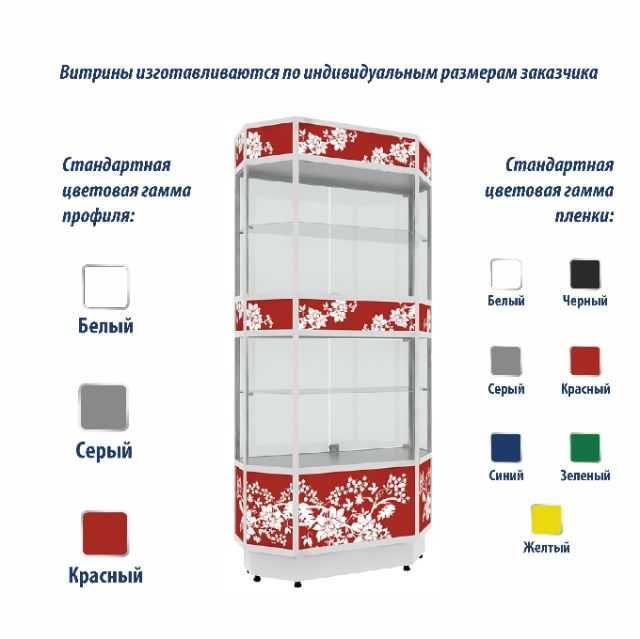 Прилавок витрина стеклянная из профиля, оборудование для магазина alvp