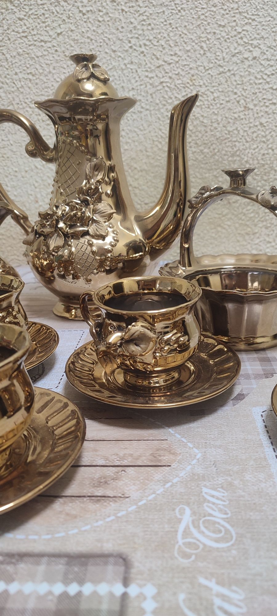 Кофейный сервиз Золотые розы СССР