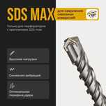 Бур, сверло по бетону, камню SDS MAX