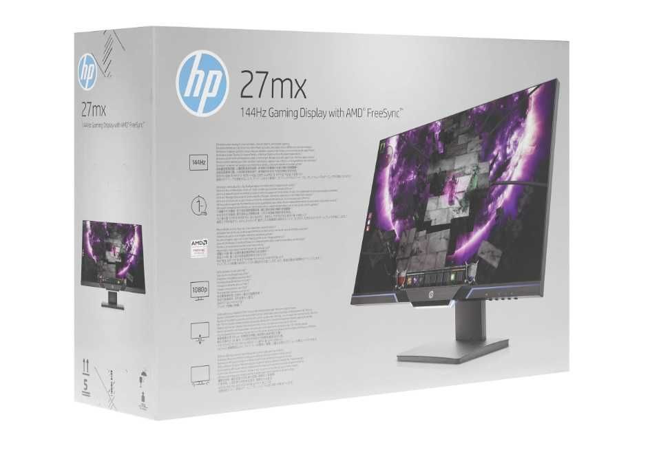 Монитор игровой HP 27" 27mx, 144Hz, 1920х1080, 1ms