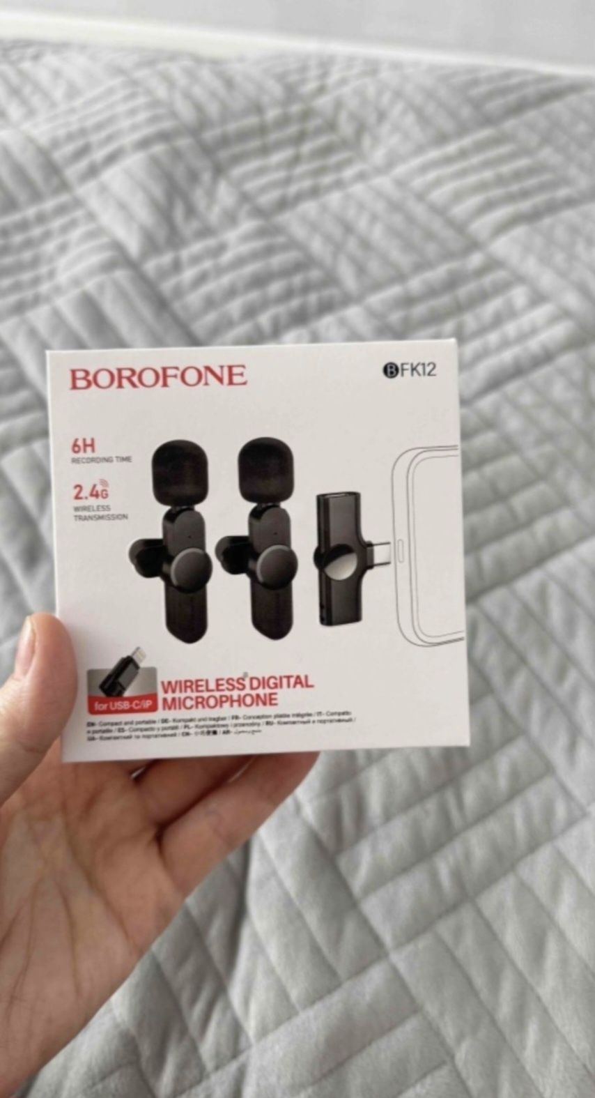 Беспроводной Микрофон (пятличка) Borofone BFK12