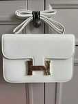 Белая сумка HERMES, женская, оригинал.